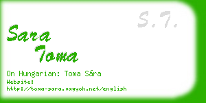 sara toma business card