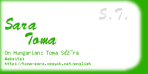 sara toma business card